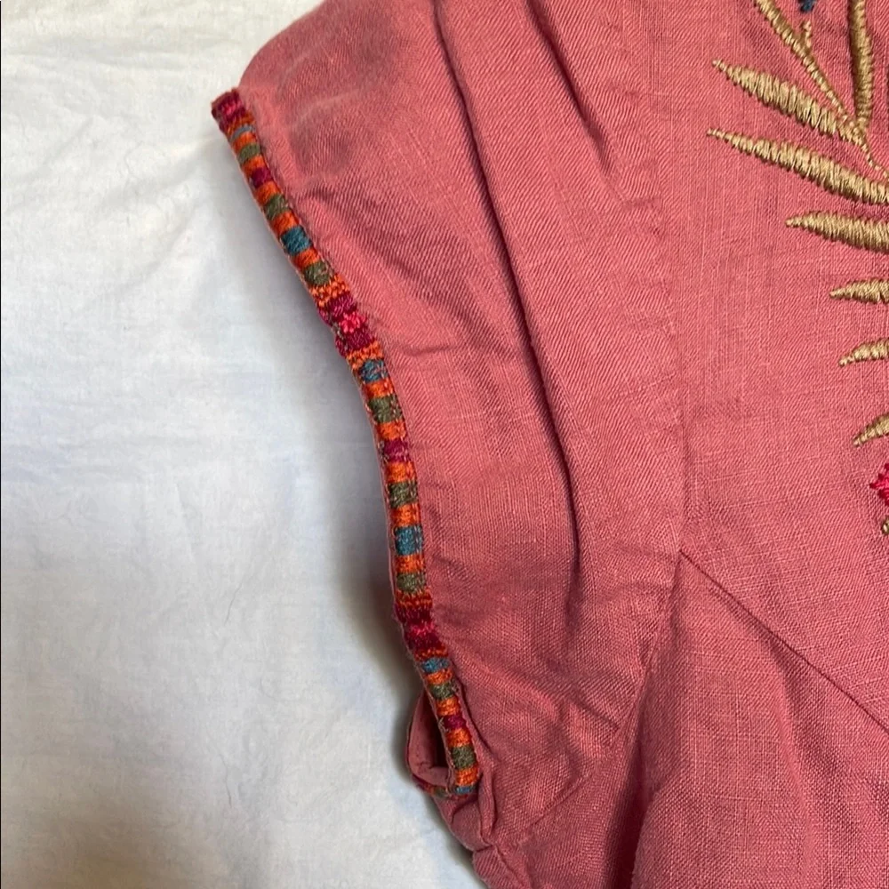 Johnny Was Pink Embroidered Mini Dress - Picture 6 of 8